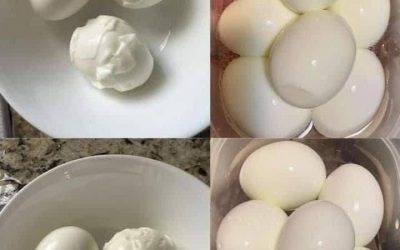 Een slanke truc van een chef-kok voor perfect gepelde hardgekookte eieren