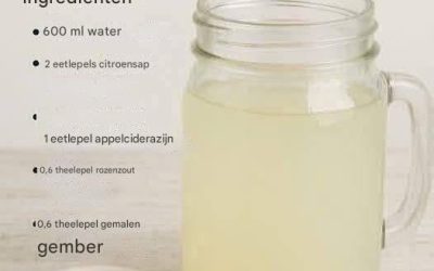 Friskande tonic met rosa salt en ingefära