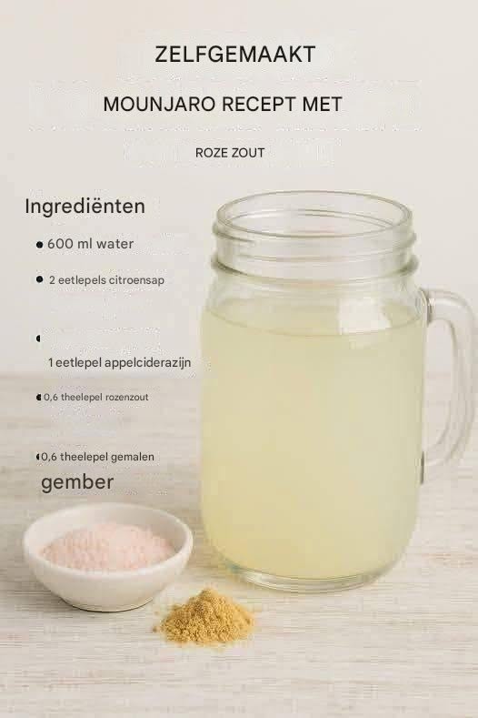 Friskande tonic met rosa salt en ingefära
