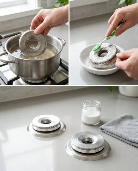 Je hebt maar twee natuurlijke ingrediënten nodig. Dit is de truc om je gaskookplaat schoon te maken en hem er weer als nieuw uit te laten zien.