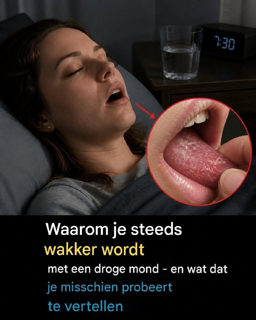 Wakker worden met een droge mond? Dit is wat uw lichaam u mogelijk vertelt