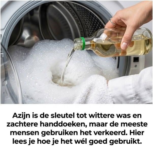 Azijn is de sleutel tot wittere was en zachtere handdoeken, maar de meeste mensen gebruiken het verkeerd. Hier lees je hoe je het wél goed gebruikt.