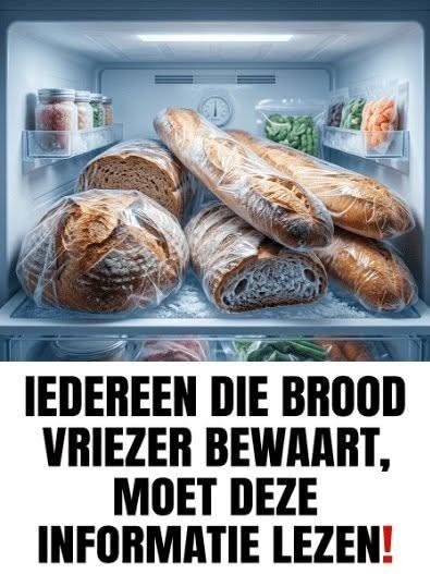 Iedereen die in de vriezer bewaart, wordt gevaarlijk deze informatie te lezen