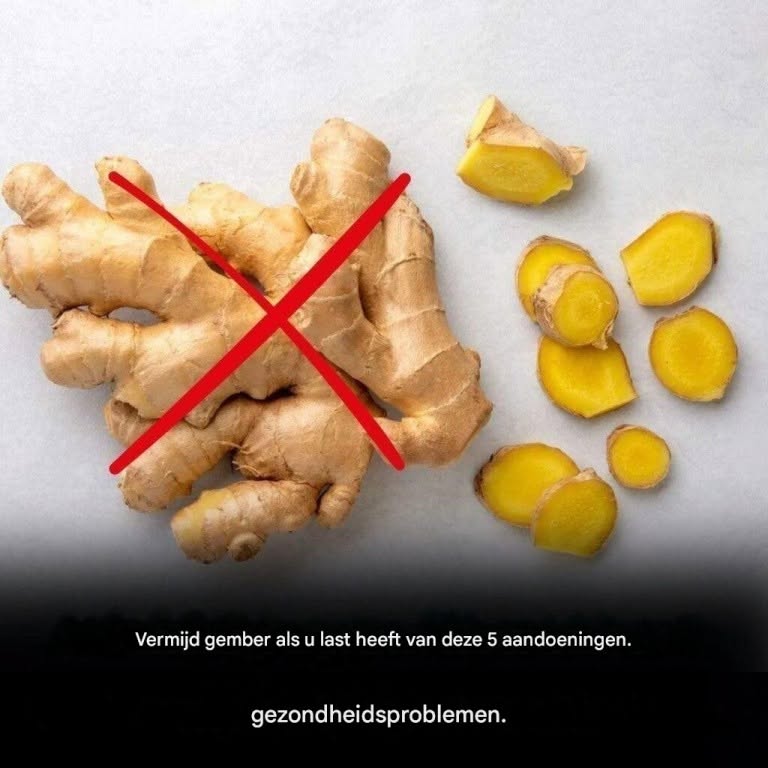 Vermijd gember als u last heeft van deze 5 gezondheidsproblemen.