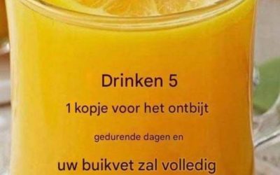 De krachtigste vetverbrandende drank om snel de buikvet te verminderen