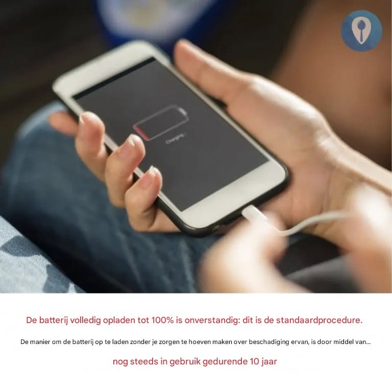 De batterij volledig opladen tot 100% is onzinnig: dit is de standaard manier om de batterij op te laden zonder