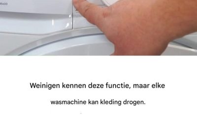 De meeste wasmachines kunnen wel drogen, maar weinig mensen kennen deze functie.
