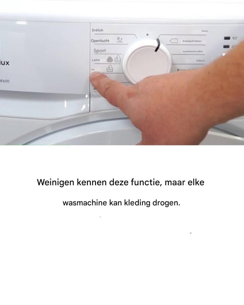 De meeste wasmachines kunnen wel drogen, maar weinig mensen kennen deze functie.