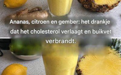 Ananas, citroen en gember: het genezende drankje dat buikvet verbrandt.
