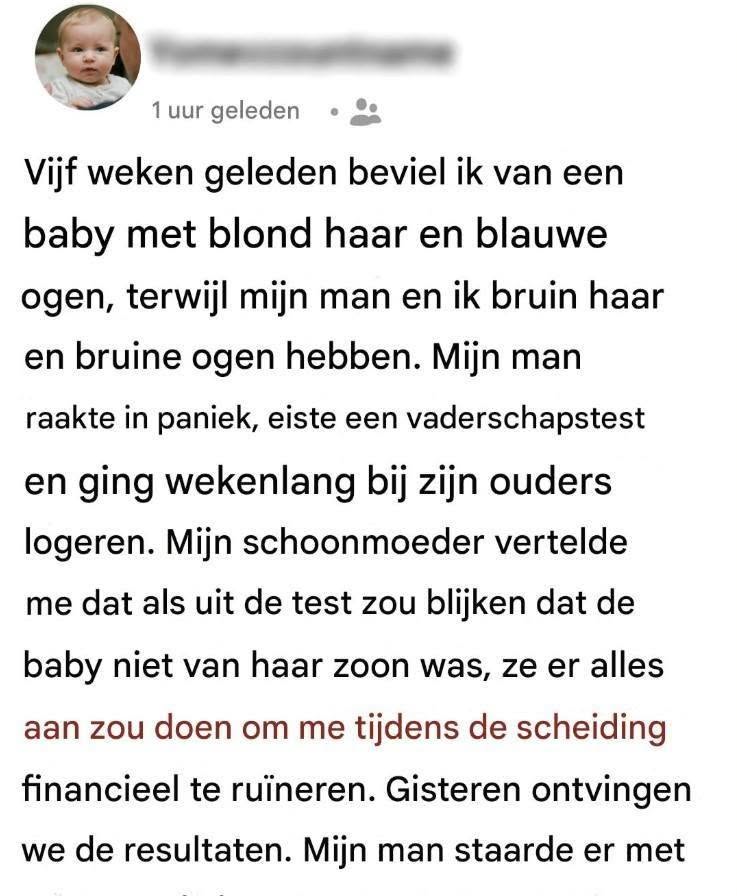 Mijn man verliet ons vanwege de blauwe ogen van onze baby – wat de DNA-test aan het licht bracht, liet hem duidelijkloos achter.