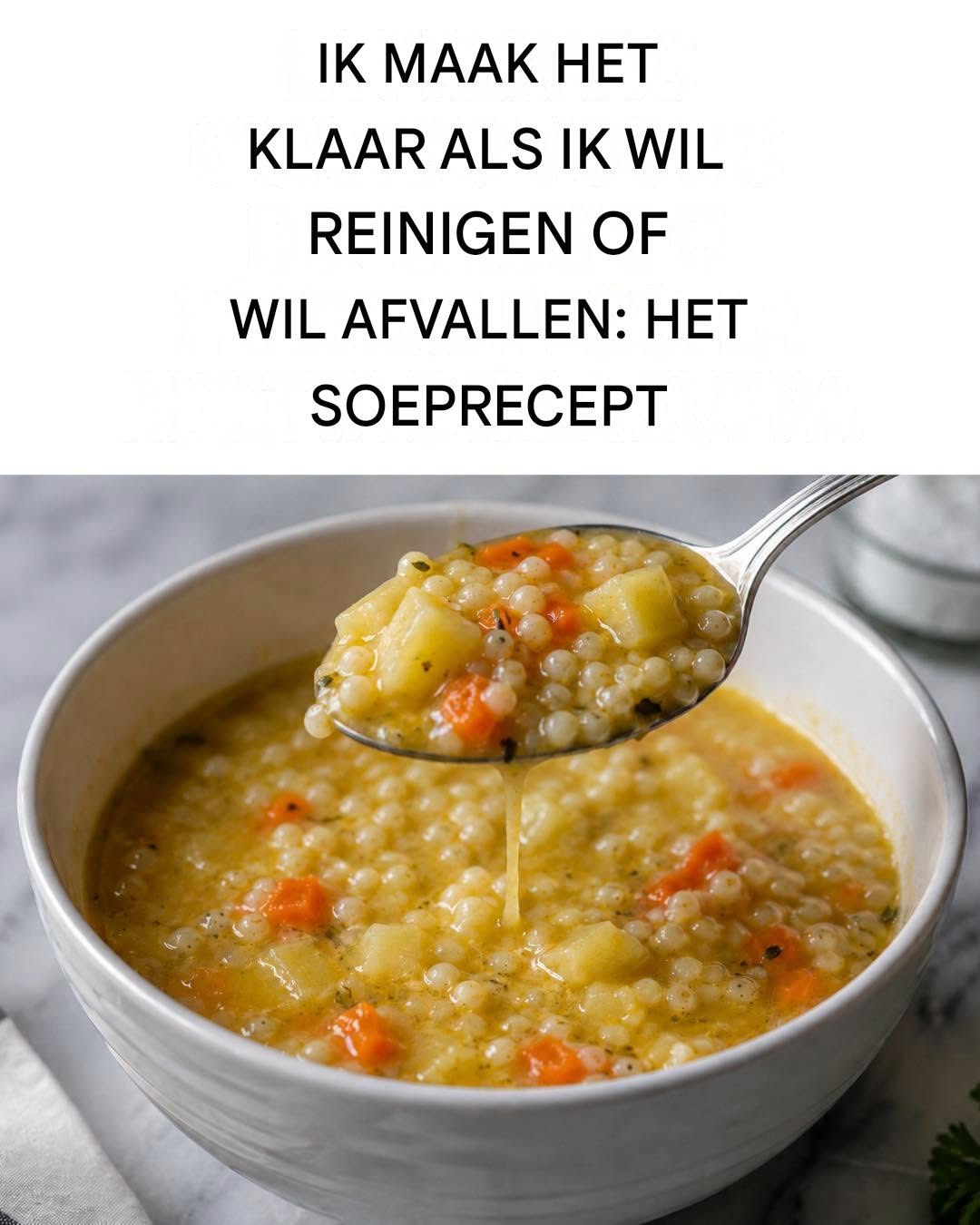 Lichte en voedzame groentesoep voor een reinigend effect en gewichtsverlies.