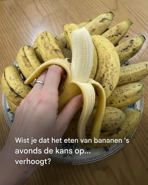 Als je ‘s avonds bananen eet, verhoogt dat je… Lees meer