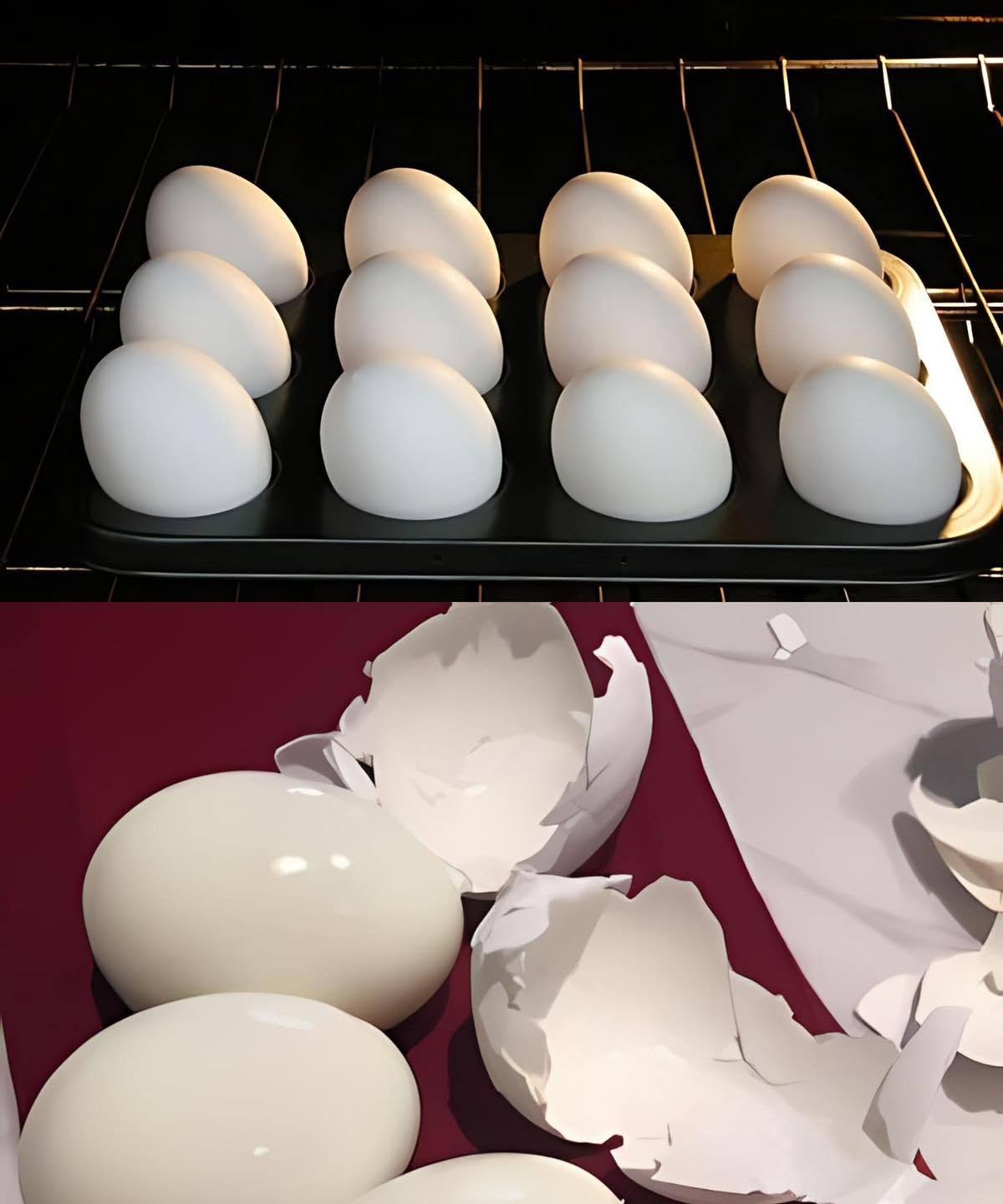 De beste manier om hardgekookte eieren te maken: Voor wie het nog niet wist: de beste manier om hardgekookte eieren te maken is in de oven. De eieren zijn niet alleen lekkerder, maar ook veel makkelijker te pellen!