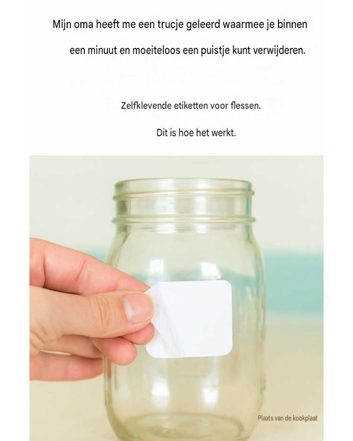 Mijn oma leerde me deze truc om zelfklevende etiketten in een handomdraai en moeiteloos van flessen te verwijderen. Zo werkt het.