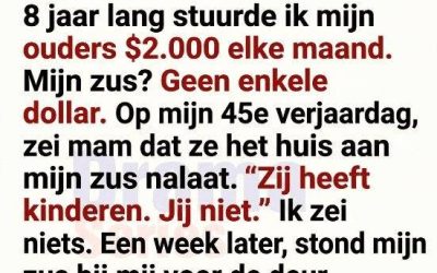 Acht jaar lang gecombineerd ik mijn ouders .000 per maand, maar op mijn 45e verjaardag gaf ze het huis aan mijn zus.