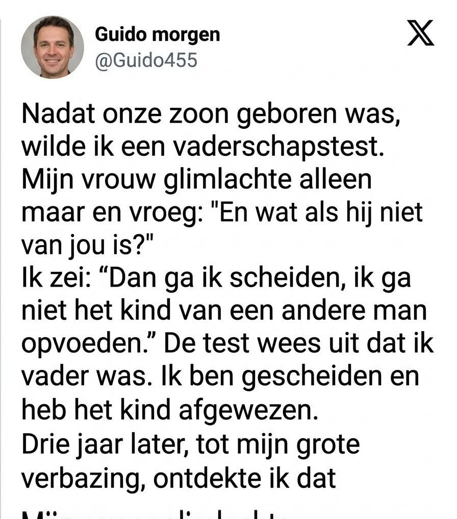 Wanneer Twijfel de Liefde Verwoest: De Late Inkeer van een Vader