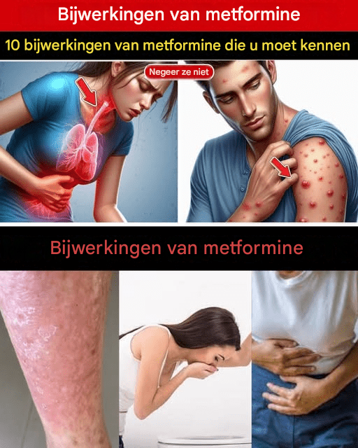 10 bijwerkingen van metformine die maar weinig patiënten verwachten op te merken.