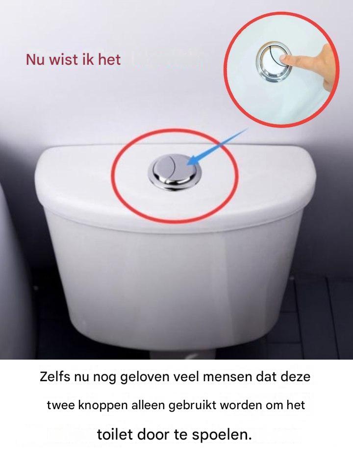 Veel mensen denken nog steeds dat deze twee knoppen alleen gebruikt worden om het toilet door te spoelen.
