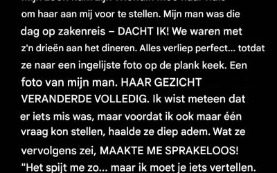 De nieuwe vriendin van mijn zoon bekende dat ze mijn man al jaren kende.