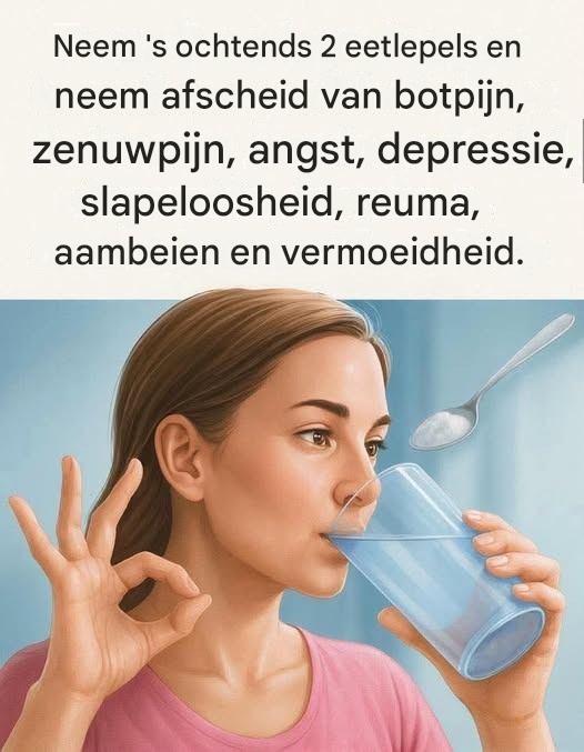 Dit natuurlijke supplement dient u in een dosering van twee eetlepels in te nemen om botpijn, vermoeidheid en slaapproblemen te voorkomen.