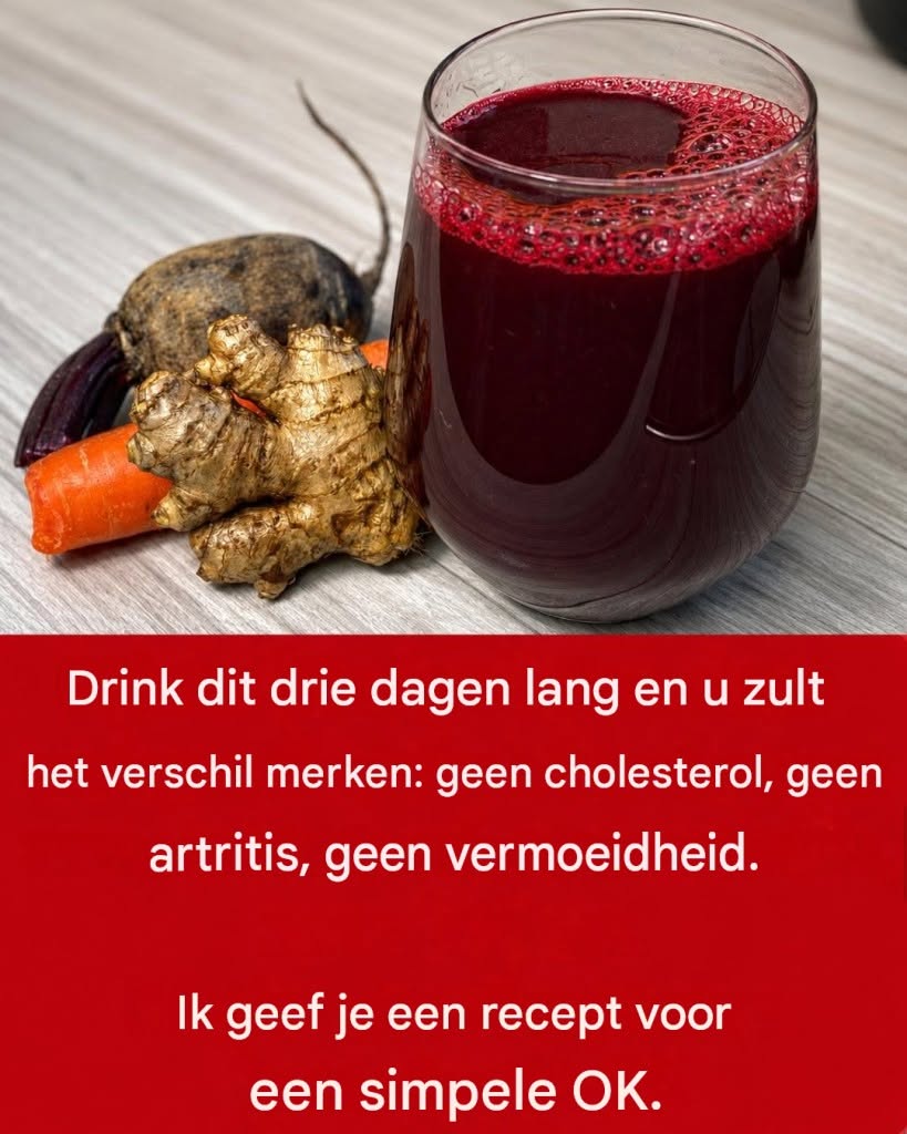 Drink dit 30 dagen lang en voel het verschil: een natuurlijk recept met rode bieten voor energie, gewrichtsverlichting en een gezond hart.