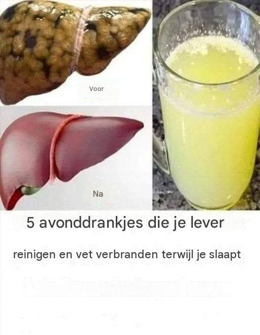5 drankjes om voor het slapengaan te drinken om de lever te reinigen en vet te verbranden