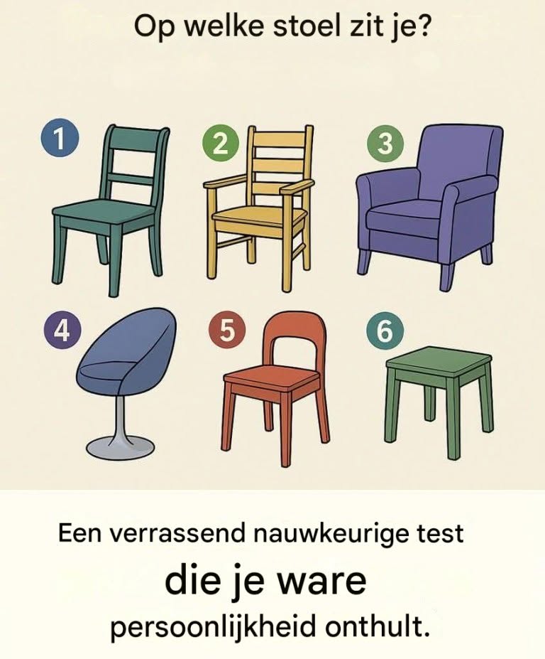 In welke stoel ga je zitten? Een angstaanjagend accurate test van je karakter en persoonlijkheid. 😱Kies een stoel, wees eerlijk… en probeer vooral niet het “juiste” antwoord te raden: deze test verbergt een onverwachte valkuil. Zelfs een ogenschijnlijk gewone stoel kan een diepgaande waarheid over je onthullen. Ontdek het nu.👇👇👇