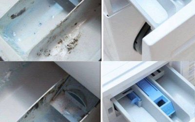Een slimme truc om de wasmiddellade schoon te maken.