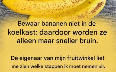 Bananen worden binnen twee dagen zwart, maar de eigenaar van de fruitwinkel leerde me een trucje om ze twee weken lang vers te houden.