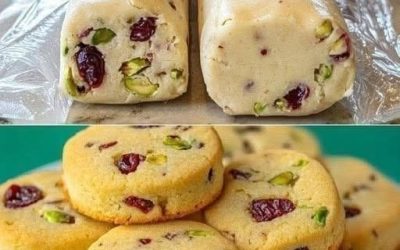 Cranberry-pistache shortbreadkoekjes