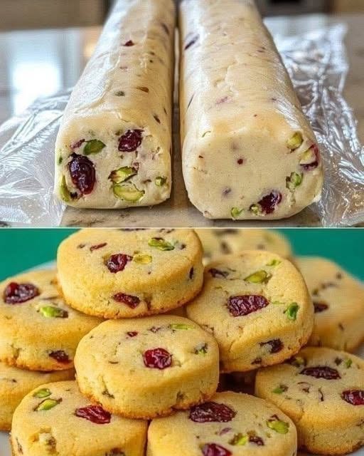 Cranberry-pistache shortbreadkoekjes